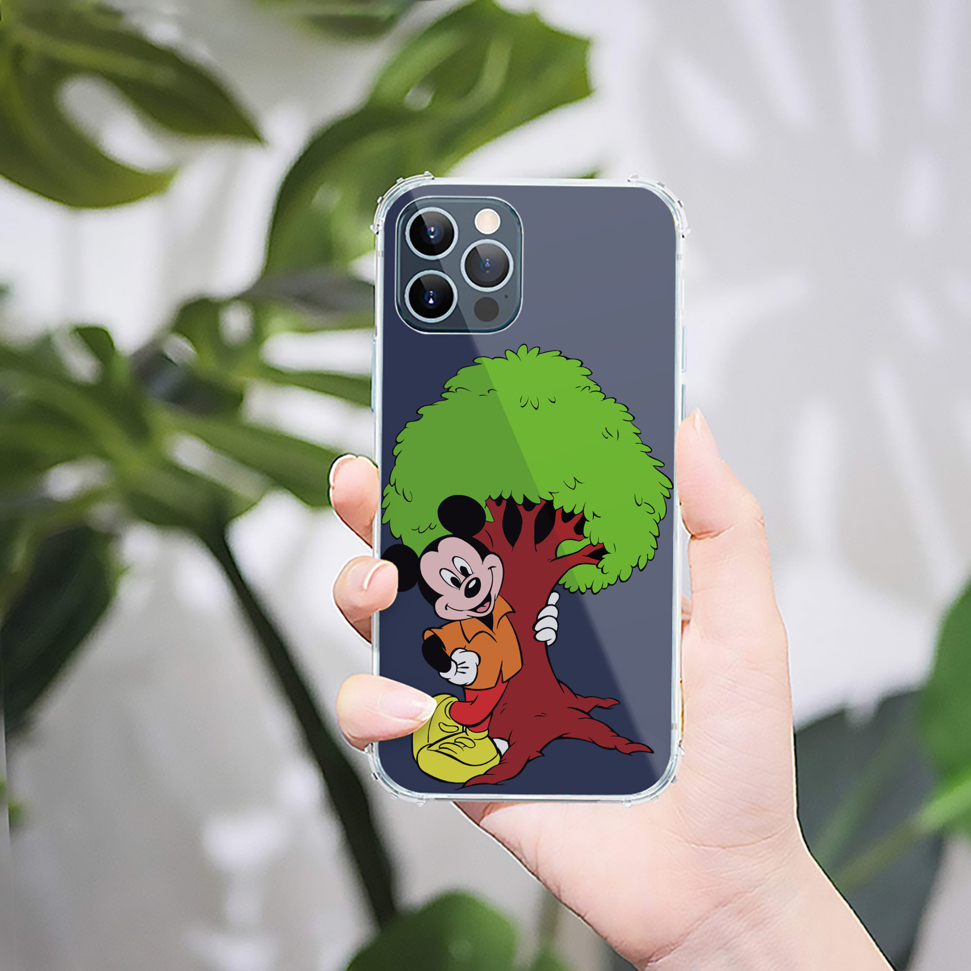 （画像用） ミッキーマウス Mickey Mouse 【iPhone 12シリーズ対応】透明スマホケース（クリアソフトケース）